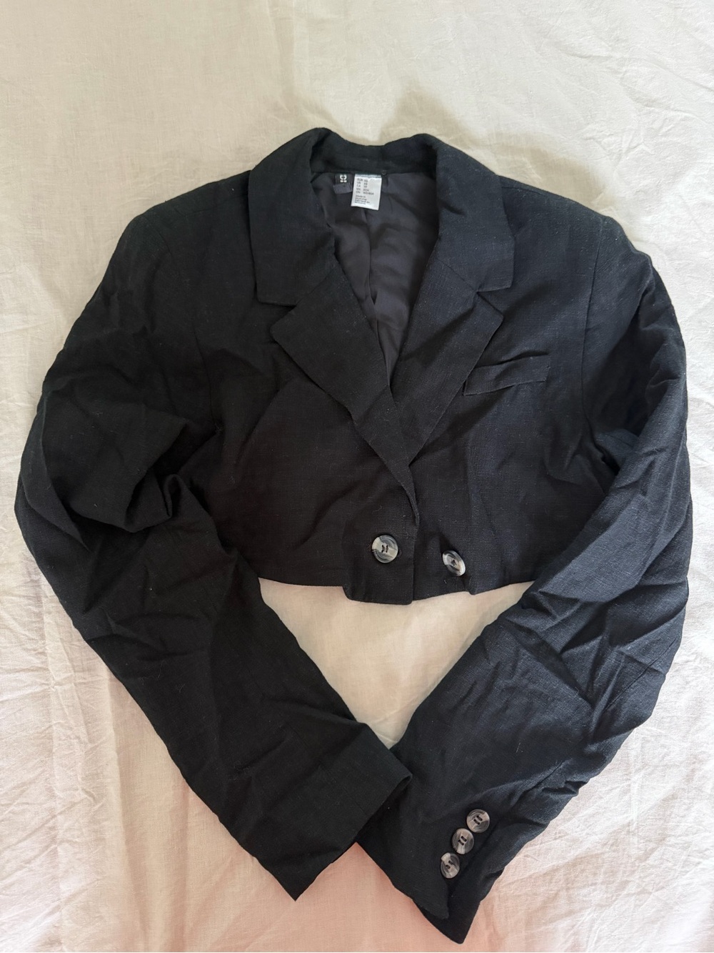 H&M Black Cropped Blazer